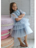 Long Sleeve Lace Tulle Flower Girl Dress